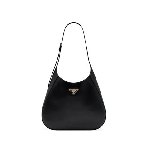 prada 1bc181|Prada Large Leather Shoulder Bag 1BC181 Black .